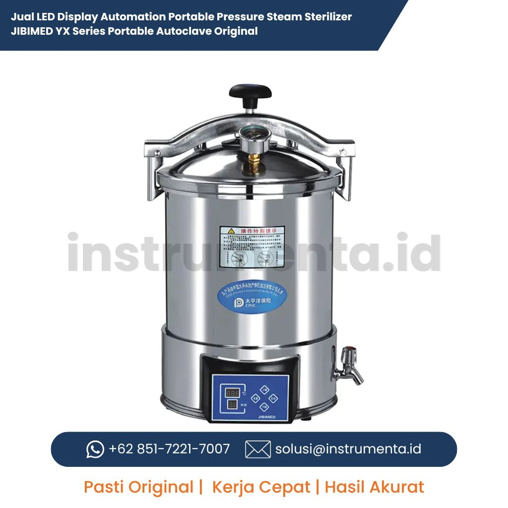 Jual LED Display Automation Portable Pressure Steam Sterilizer JIBIMED YX Series Portable Autoclave Original